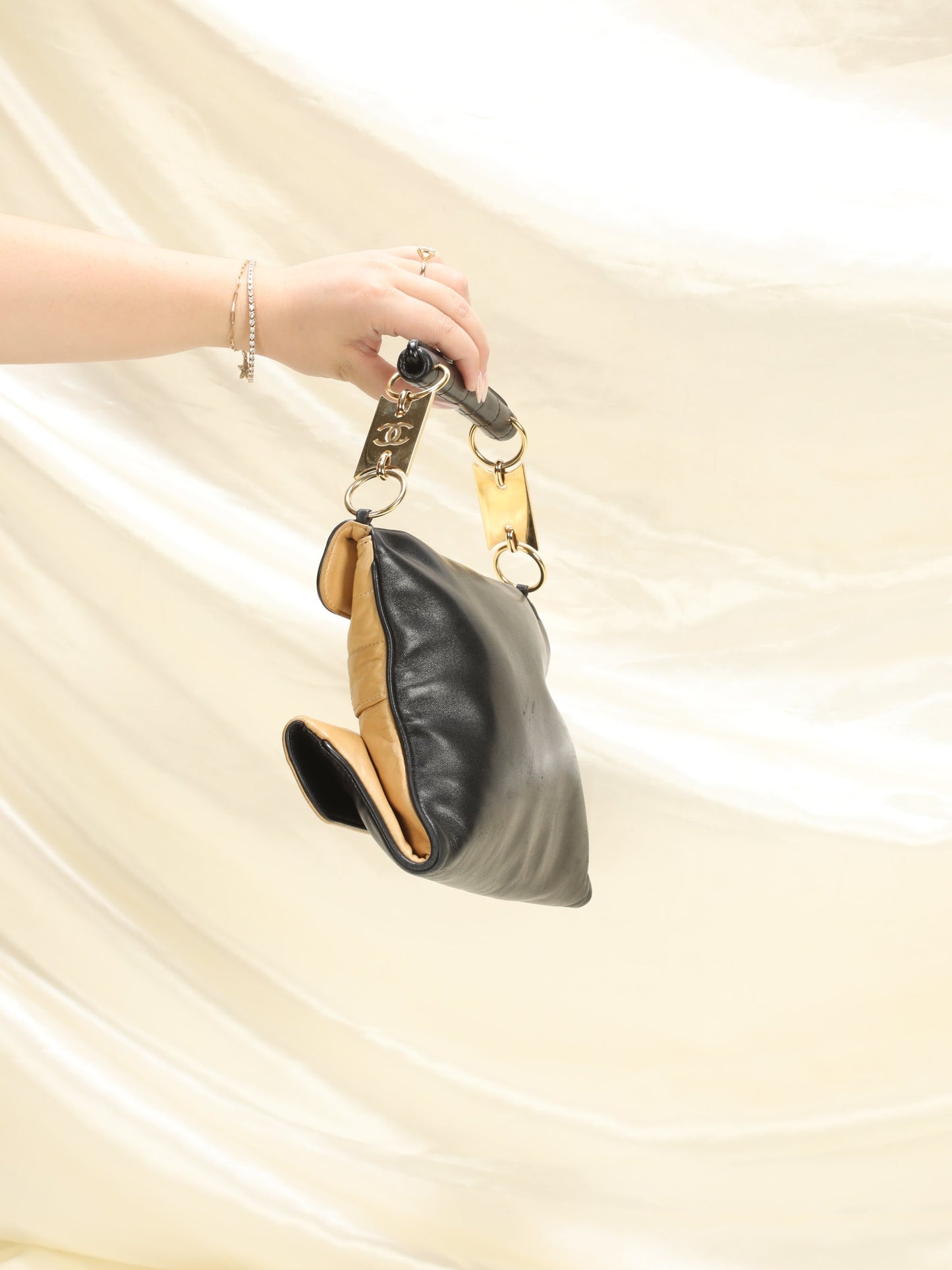 Extremely Rare Chanel Lambskin Double Turnlock Bag