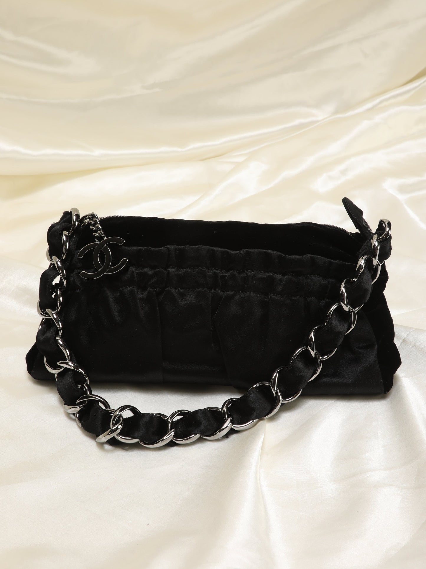 Chanel Velvet and Satin Chain Pochette