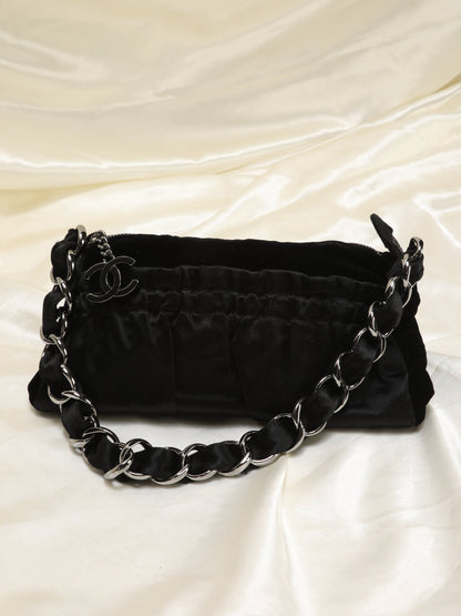 Chanel Velvet and Satin Chain Pochette
