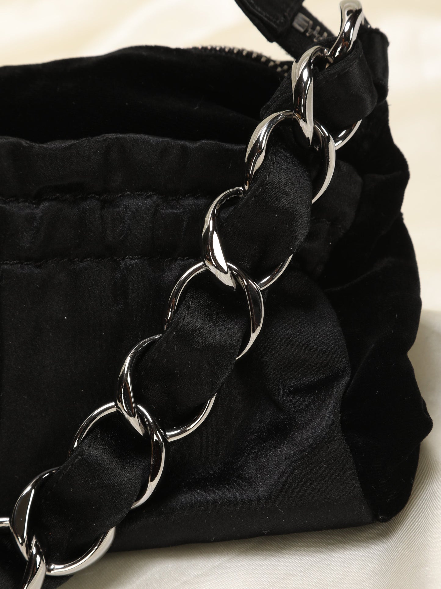Chanel Velvet and Satin Chain Pochette