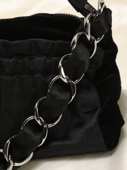 Chanel Velvet and Satin Chain Pochette