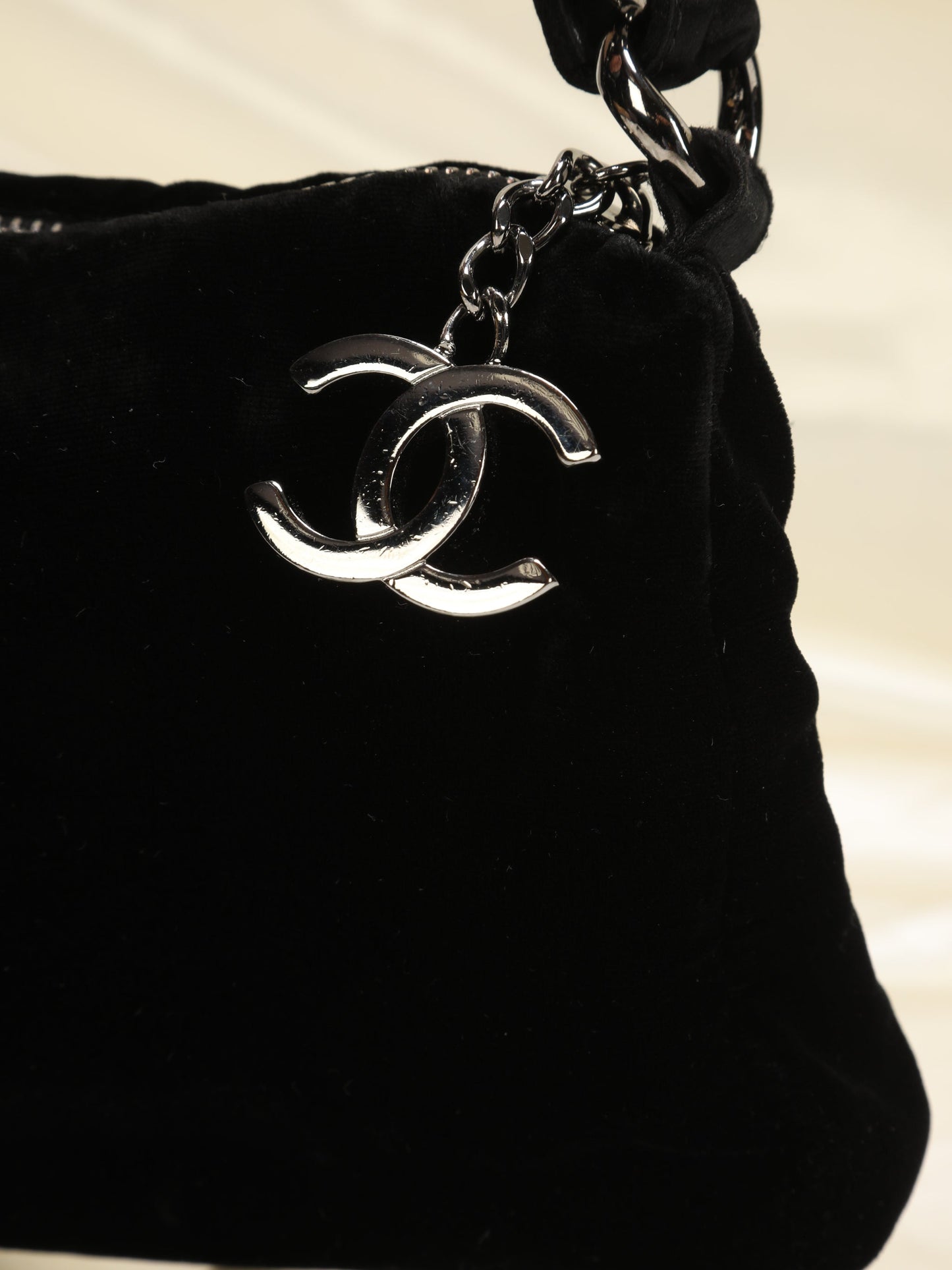 Chanel Velvet and Satin Chain Pochette