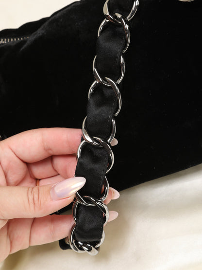 Chanel Velvet and Satin Chain Pochette