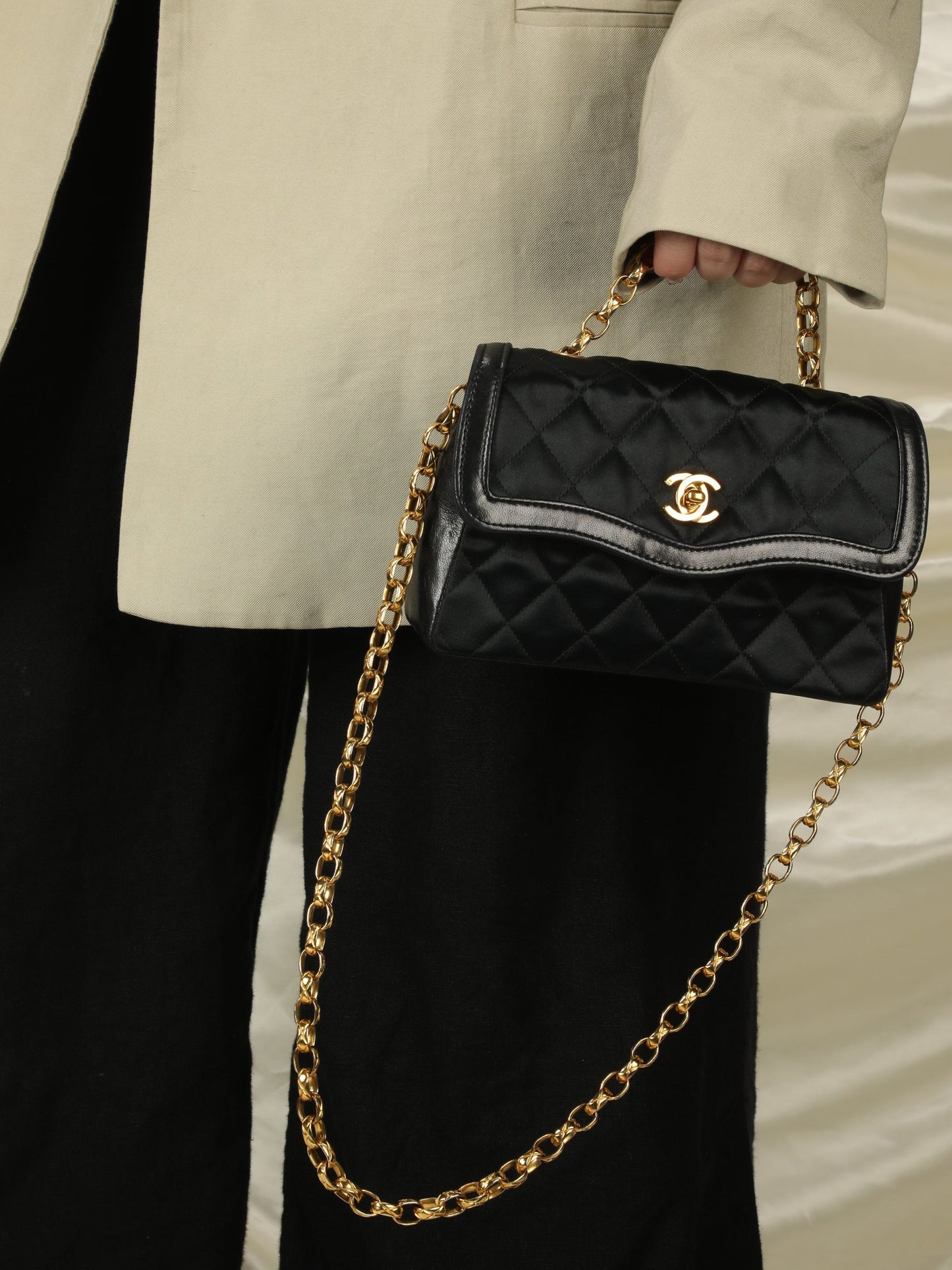 Extremely Rare Chanel Satin Bijoux Mini Bag & Wallet