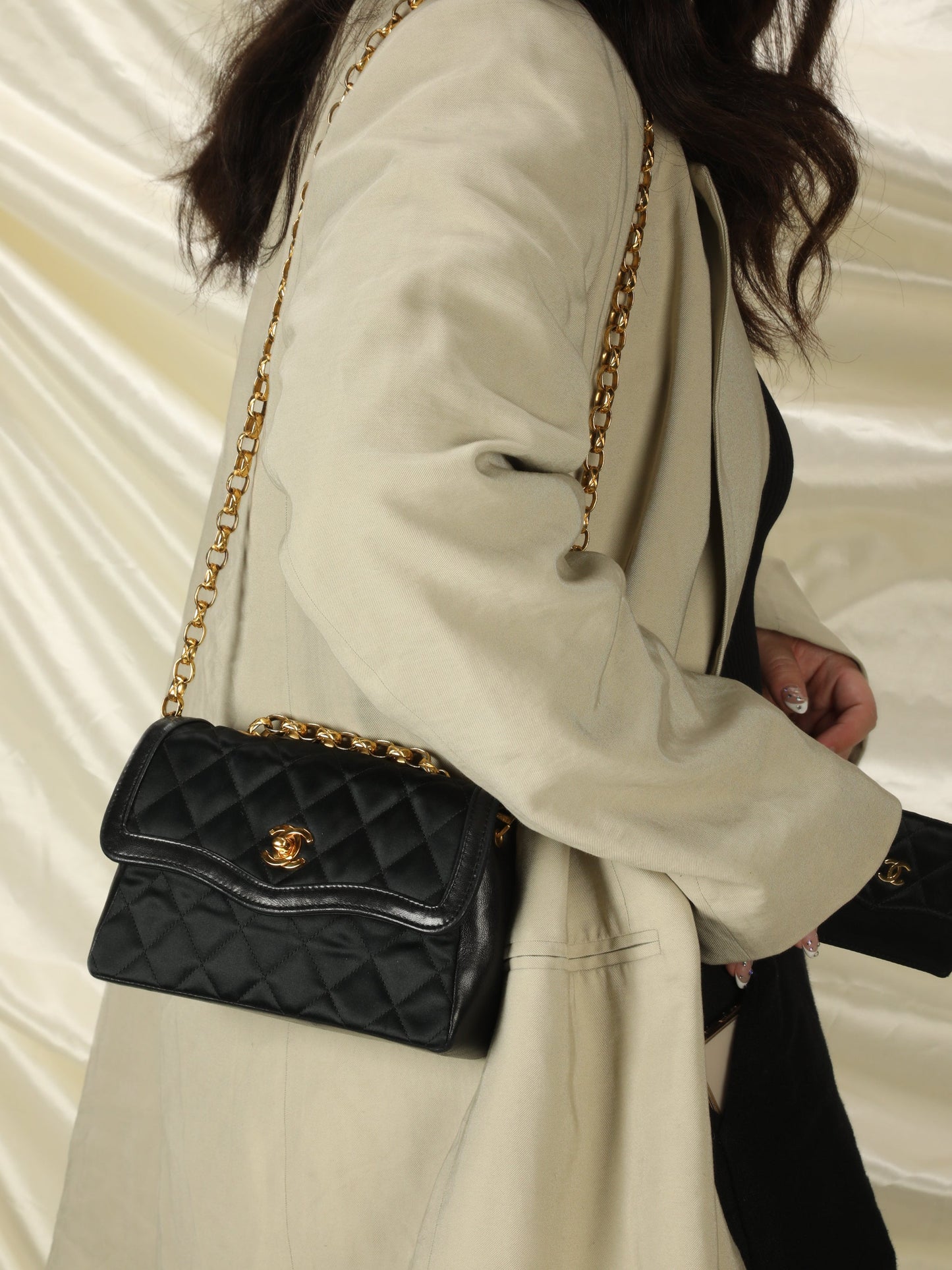 Extremely Rare Chanel Satin Bijoux Mini Bag & Wallet