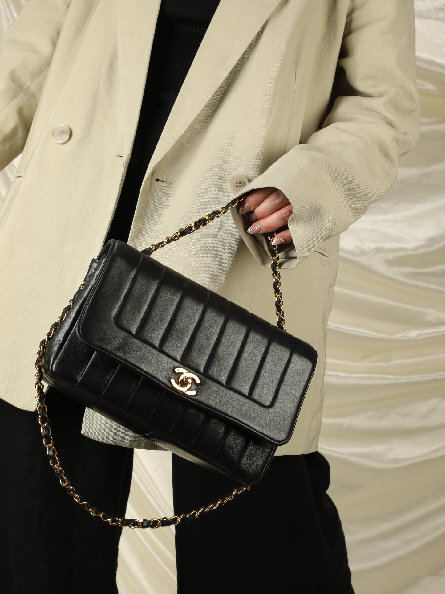 Chanel Vertical Lambskin Medium Flap