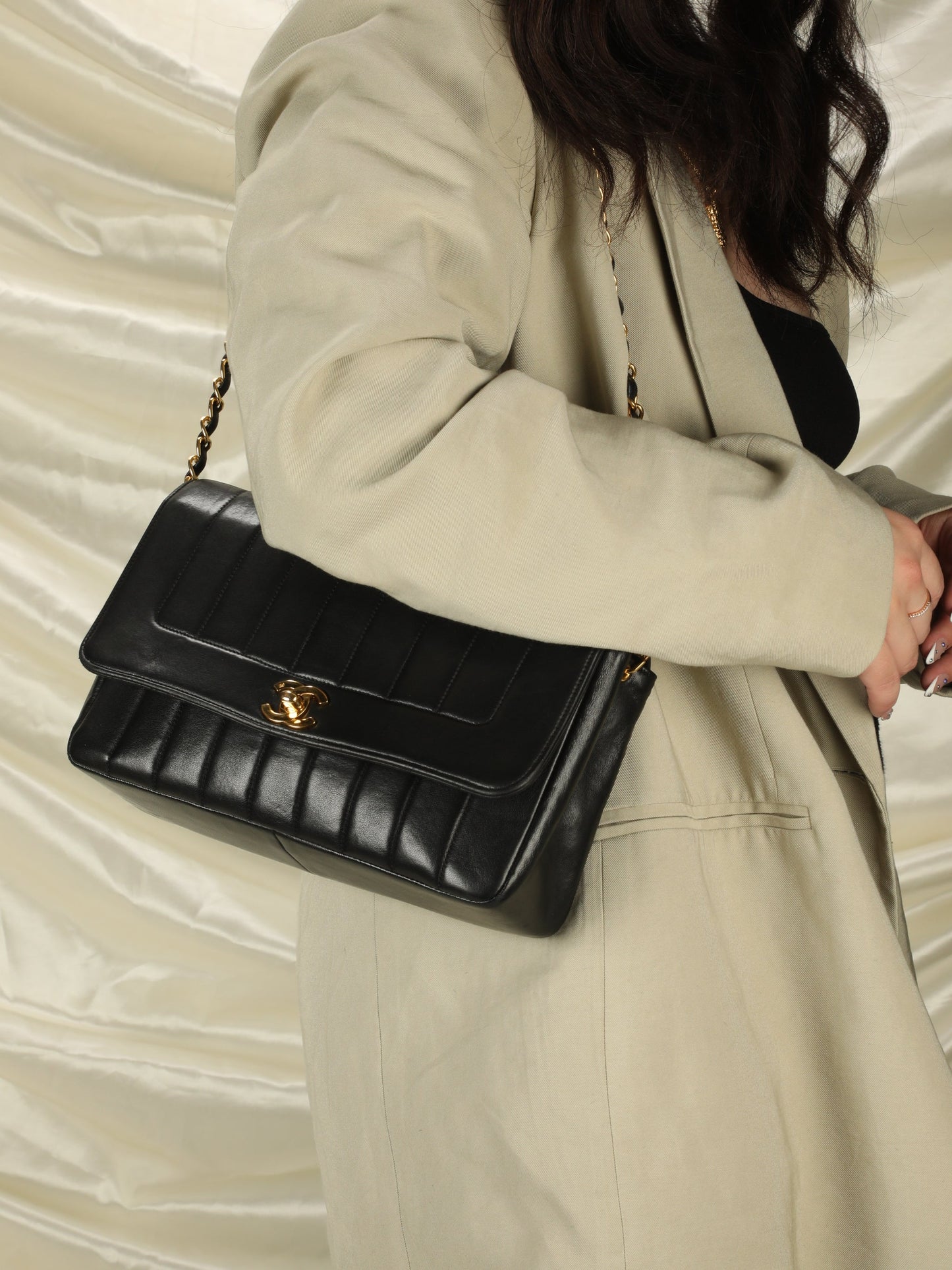 Chanel Vertical Lambskin Medium Flap