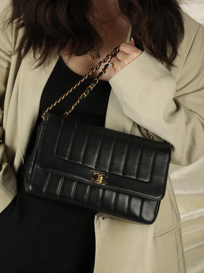 Chanel Vertical Lambskin Medium Flap