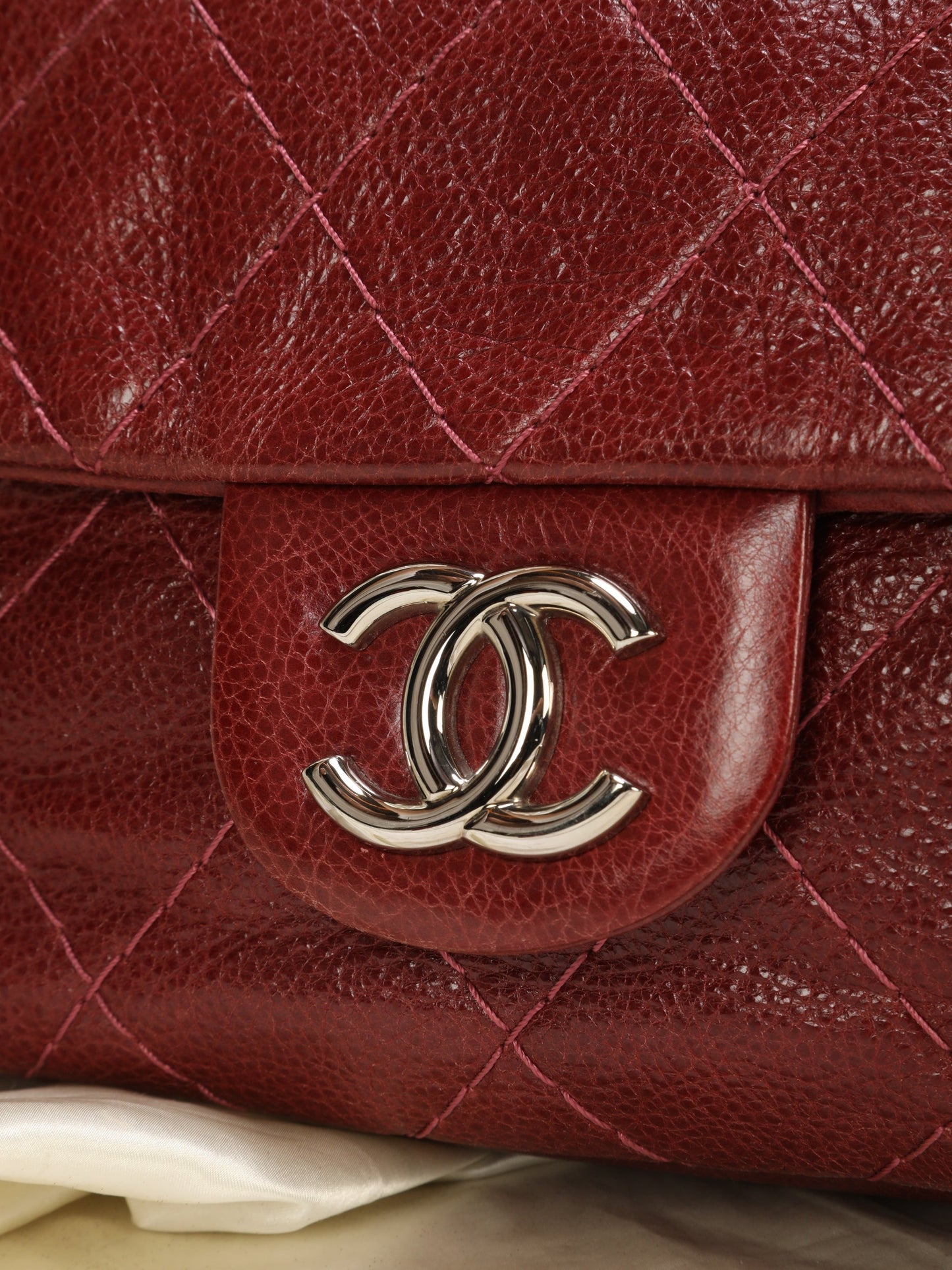 Chanel Caviar Red Shoulder Bag