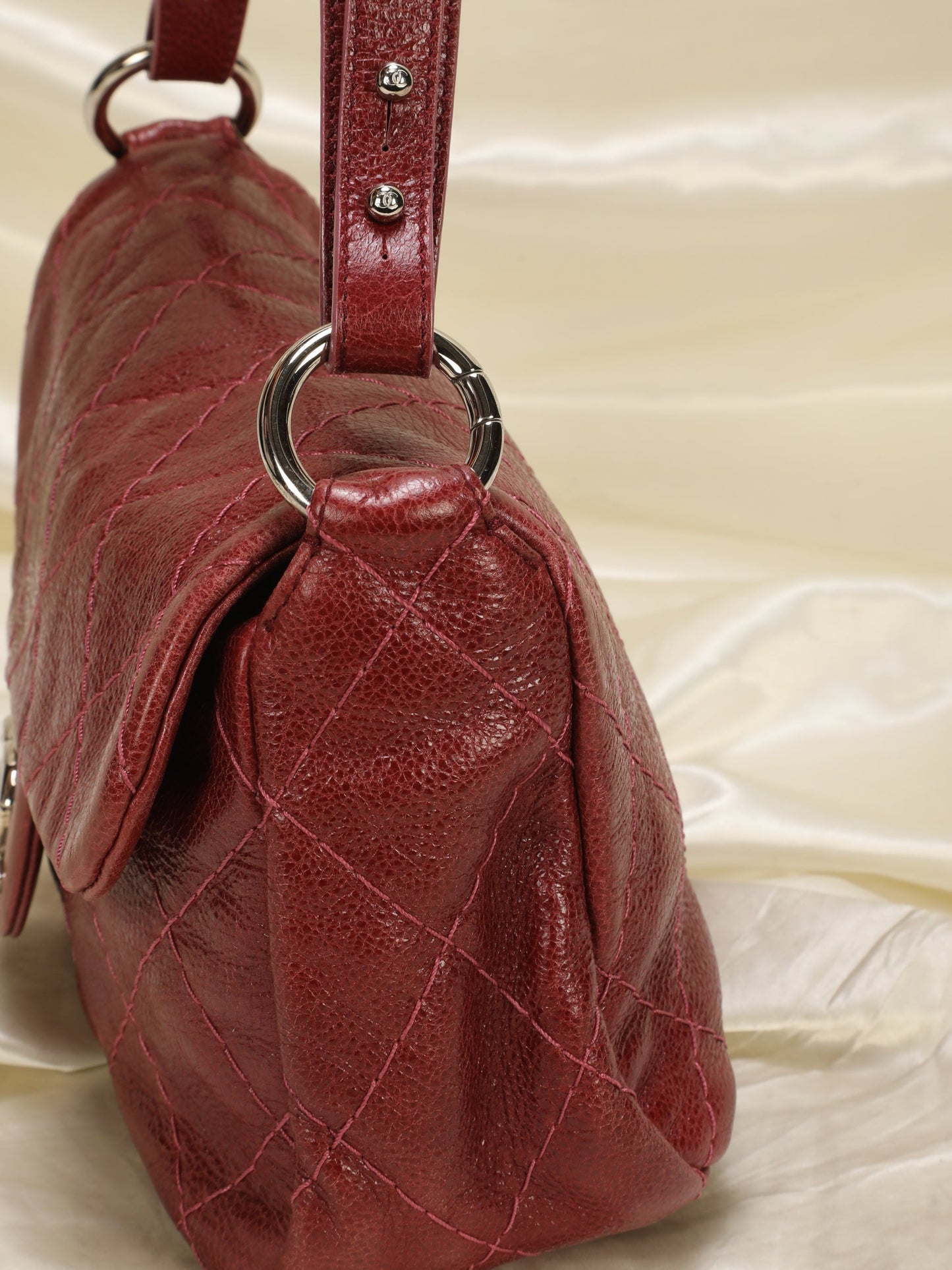 Chanel Caviar Red Shoulder Bag