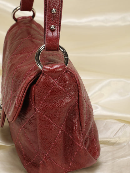 Chanel Caviar Red Shoulder Bag