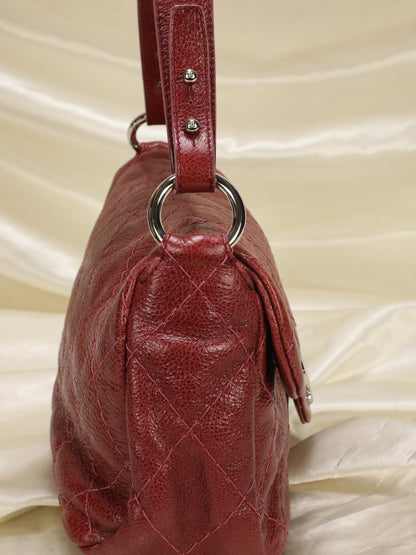 Chanel Caviar Red Shoulder Bag