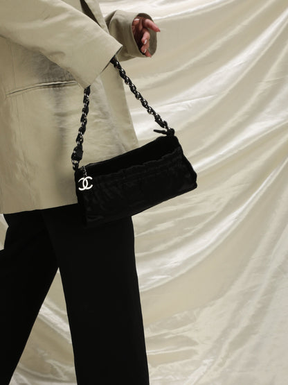 Chanel Velvet and Satin Chain Pochette