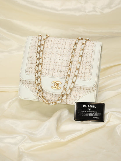 Chanel Tweed Square Flap Bag
