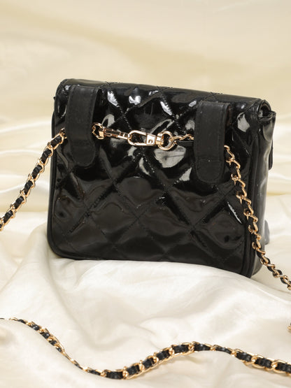 Chanel Patent Turnlock Belt Bag