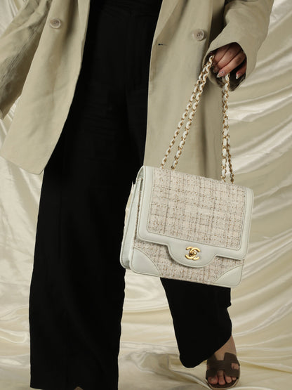 Chanel Tweed Square Flap Bag