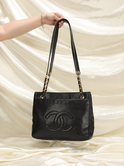 Chanel Turnlock Caviar Double-Sided Tote
