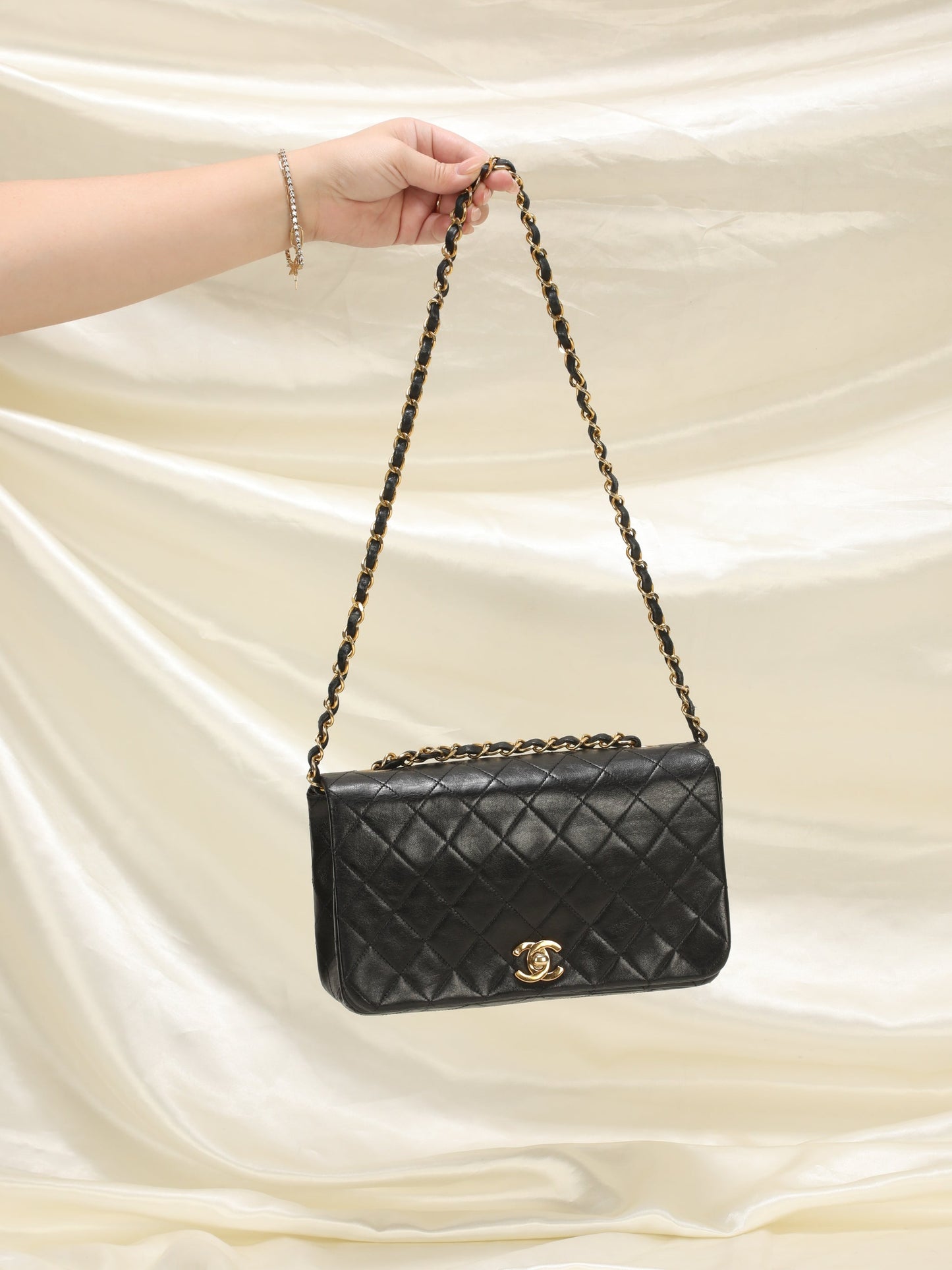 Chanel Medium Lambskin Turnlock Full Flap