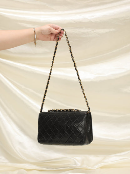 Chanel Medium Lambskin Turnlock Full Flap