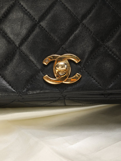 Chanel Medium Lambskin Turnlock Full Flap