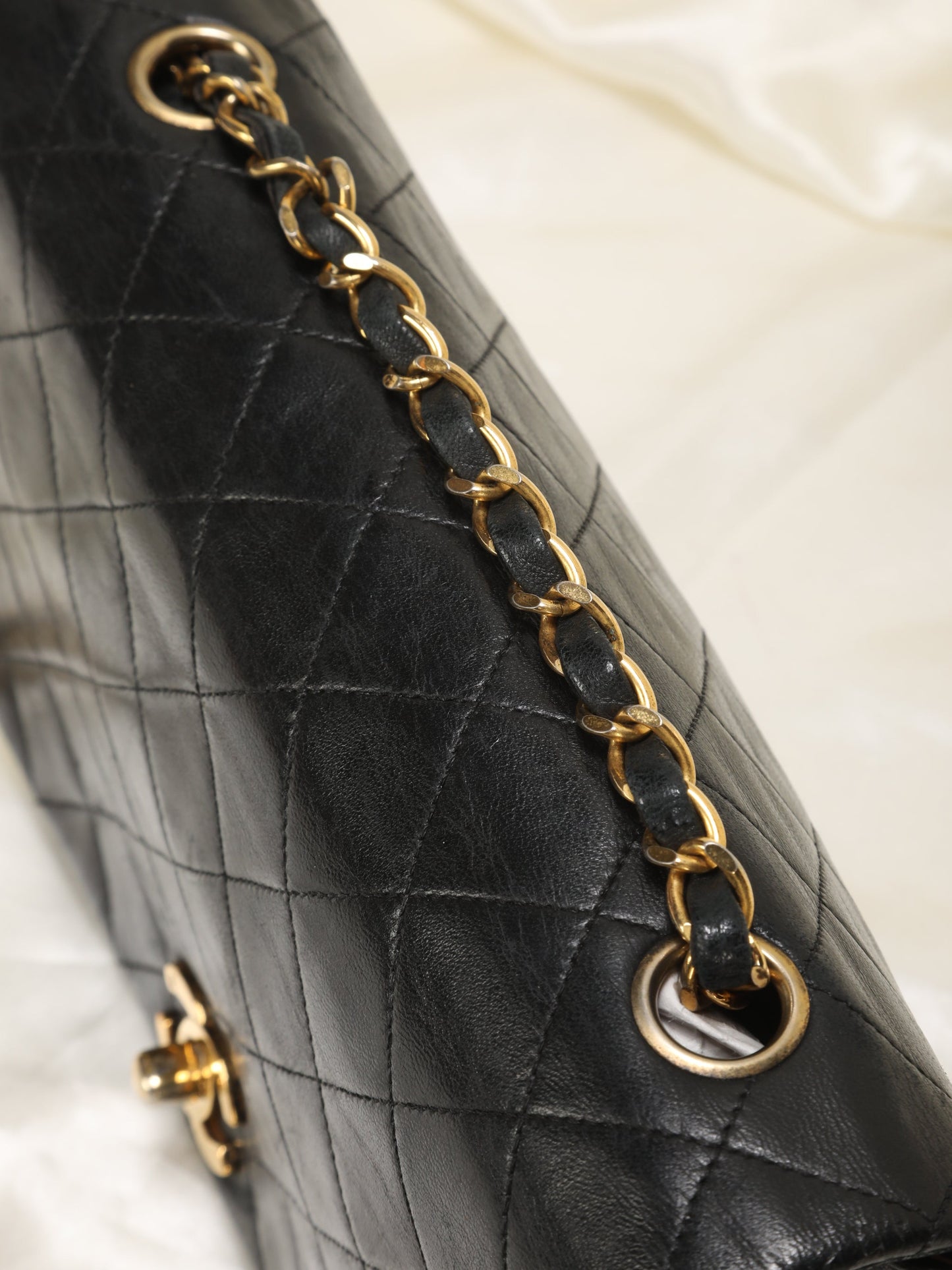 Chanel Medium Lambskin Turnlock Full Flap