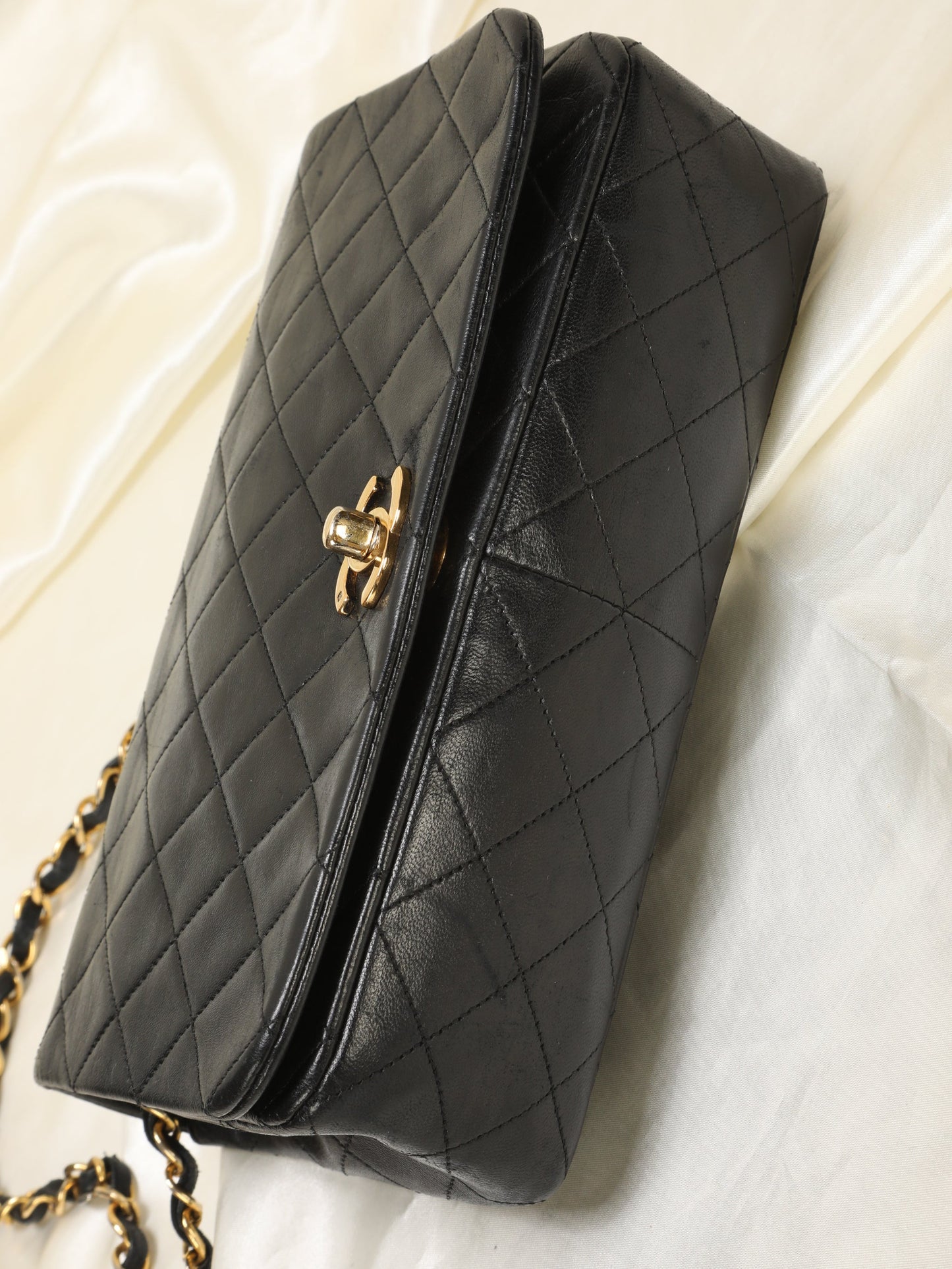 Chanel Medium Lambskin Turnlock Full Flap