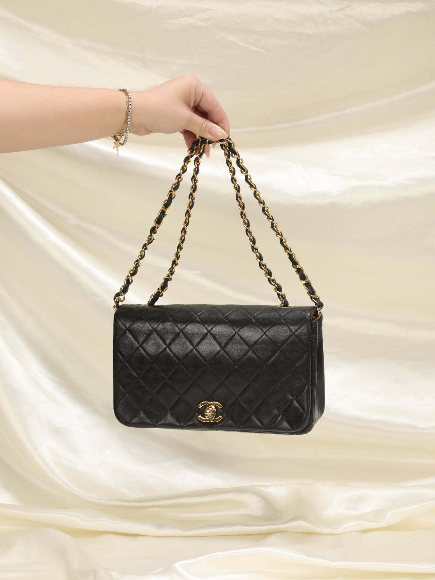 Chanel Medium Lambskin Turnlock Full Flap