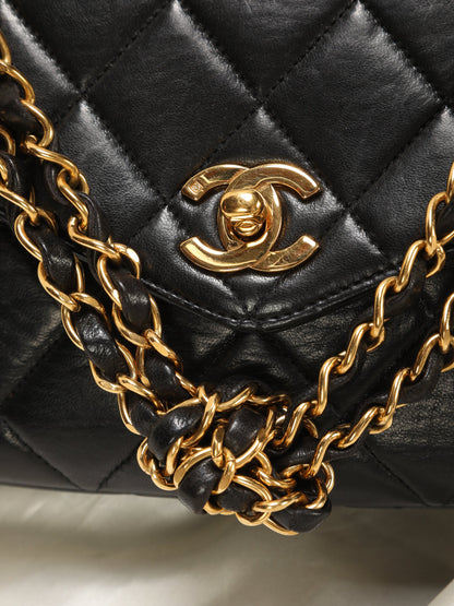 Extremely Rare Chanel Lambskin Knotted Half Flap