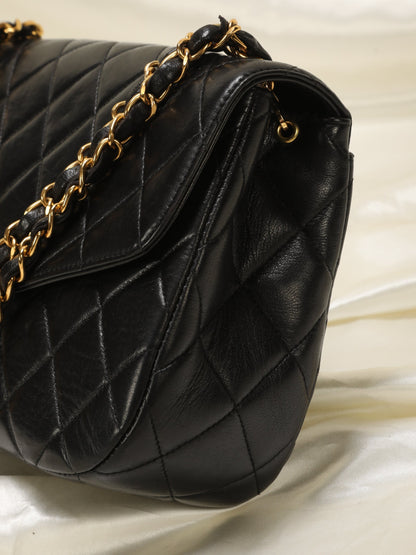 Extremely Rare Chanel Lambskin Knotted Half Flap