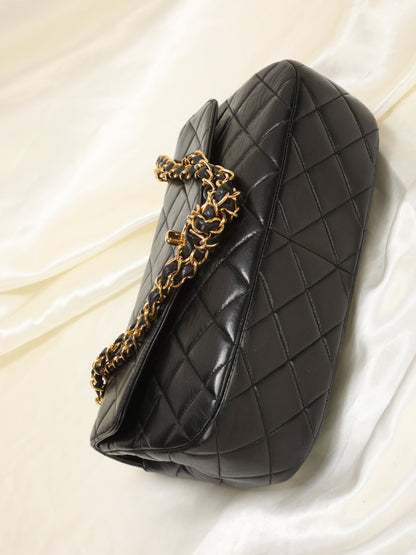 Extremely Rare Chanel Lambskin Knotted Half Flap