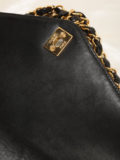 Extremely Rare Chanel Lambskin Knotted Half Flap