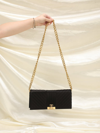Extremely Rare Chanel 2019 Satin Clutch Bag