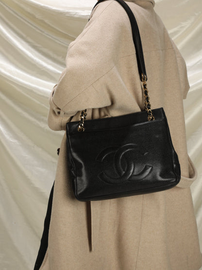 Chanel Turnlock Caviar Double-Sided Tote