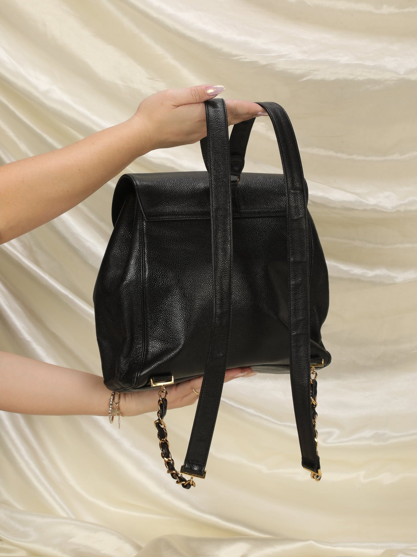 Extremely Rare Chanel Caviar Turnlock Backpack