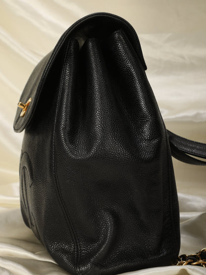Extremely Rare Chanel Caviar Turnlock Backpack