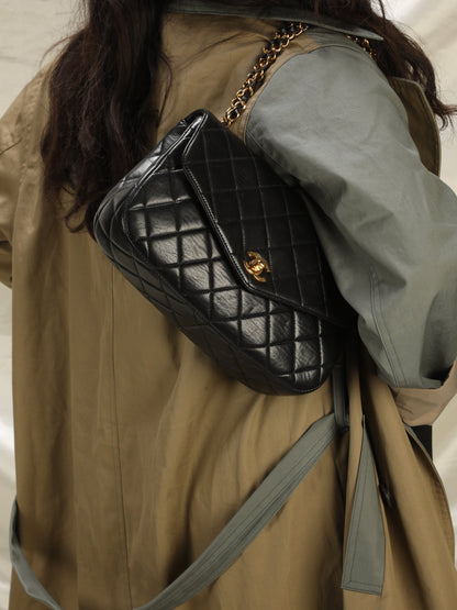 Extremely Rare Chanel Lambskin Knotted Half Flap