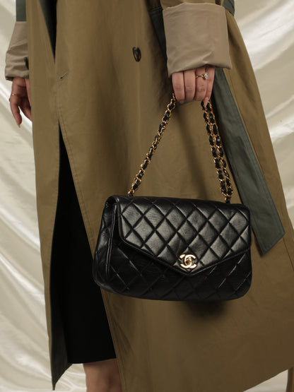Extremely Rare Chanel Lambskin Knotted Half Flap