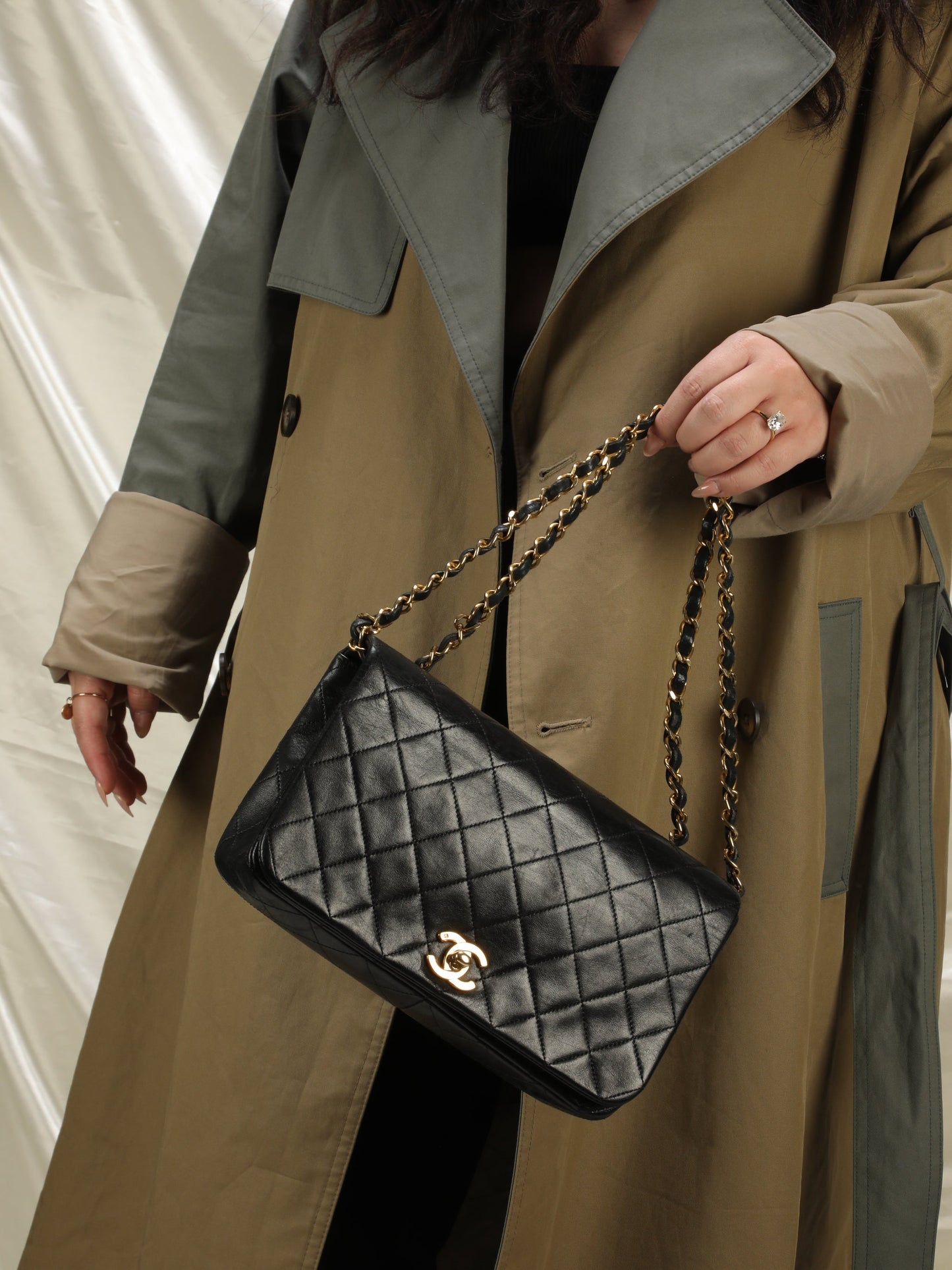 Chanel Medium Lambskin Turnlock Full Flap