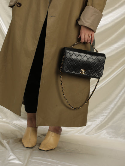 Chanel Medium Lambskin Turnlock Full Flap