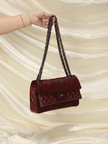 Extremely Rare Chanel Pony Hair and Calfskin Double Flap