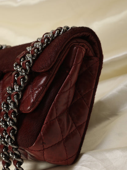 Extremely Rare Chanel Pony Hair and Calfskin Double Flap