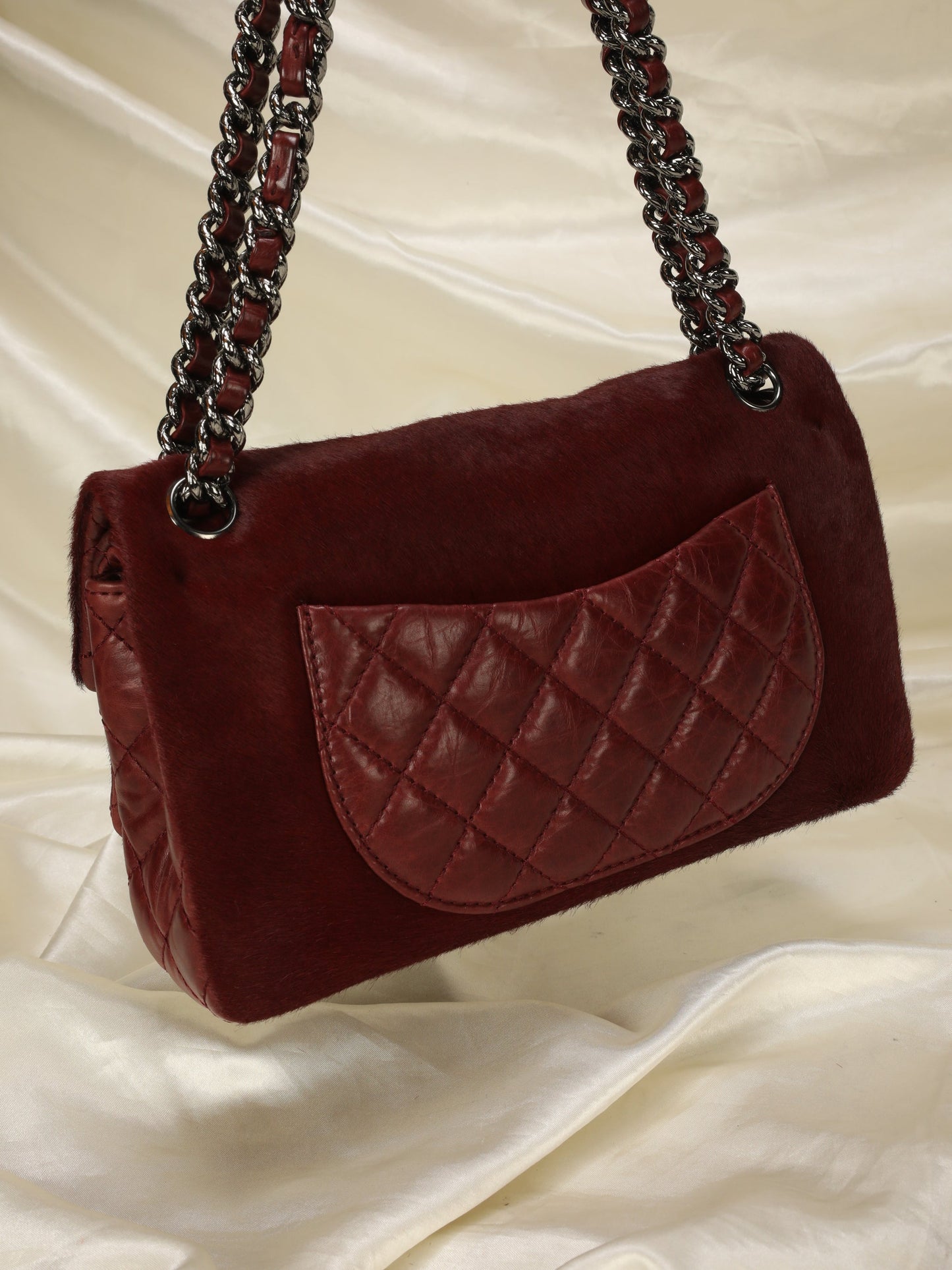 Extremely Rare Chanel Pony Hair and Calfskin Double Flap