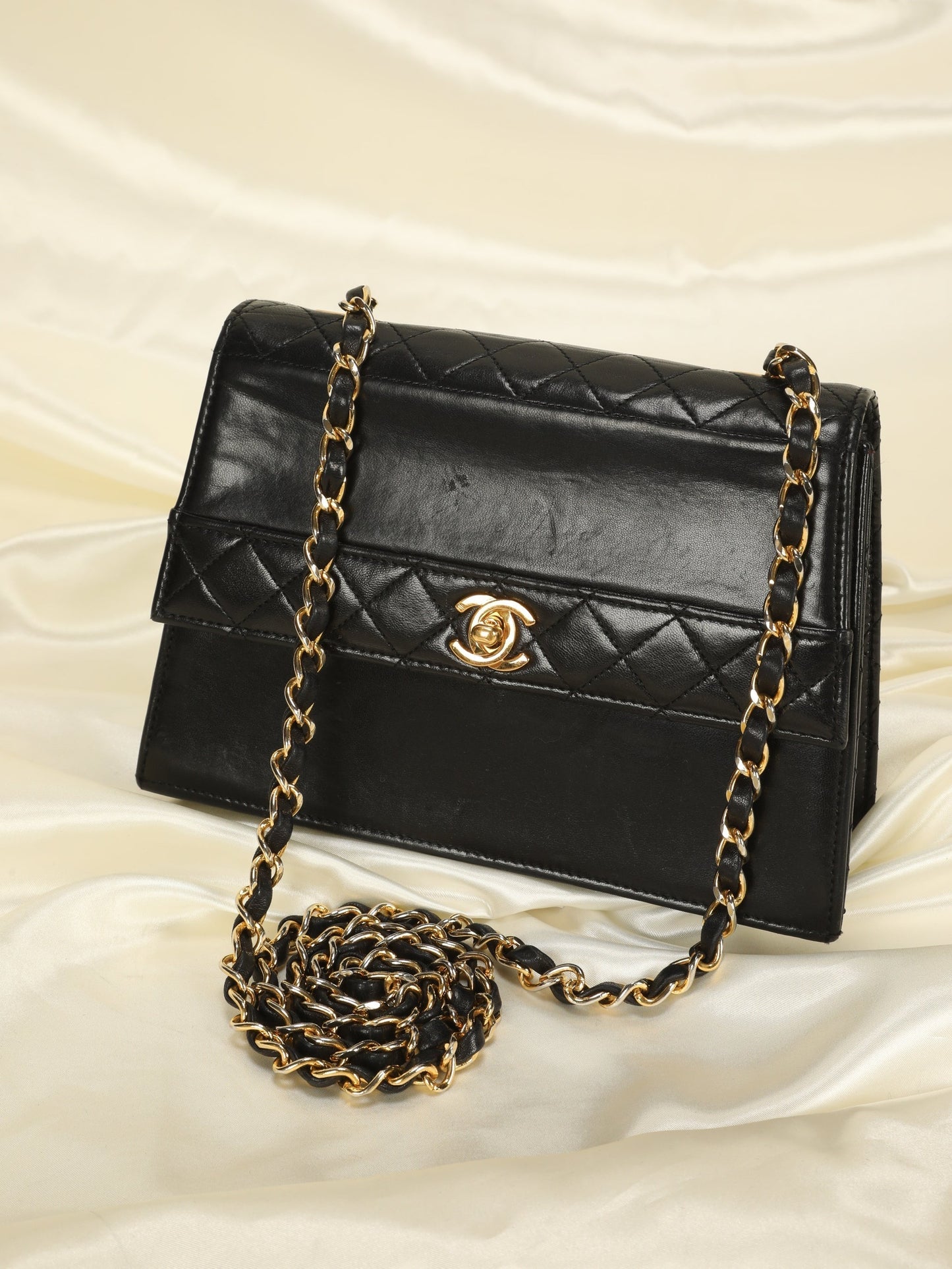 Extremely Rare Chanel Lambskin Trapezoid Bag