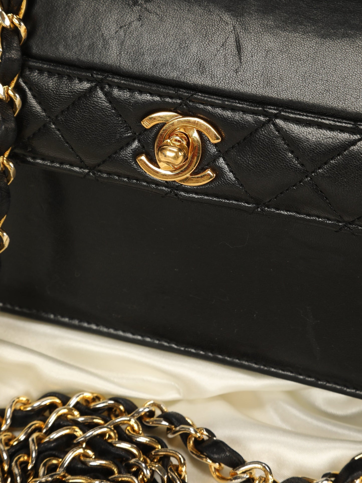 Extremely Rare Chanel Lambskin Trapezoid Bag
