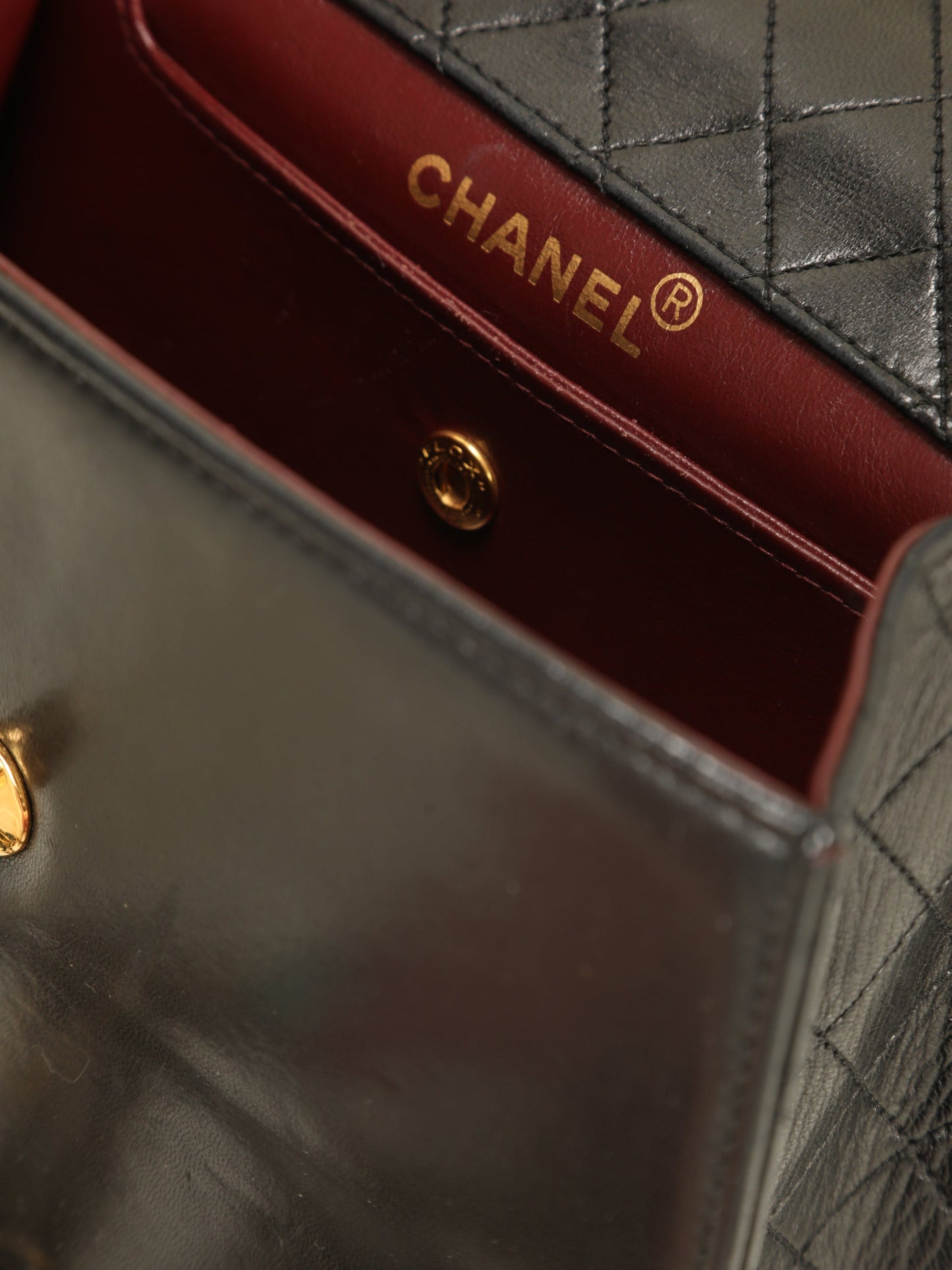 Extremely Rare Chanel Lambskin Trapezoid Bag