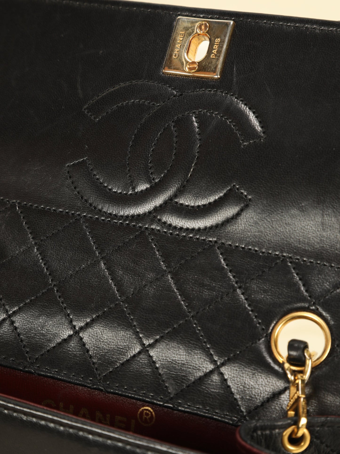 Extremely Rare Chanel Lambskin Trapezoid Bag