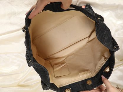 Extremely Rare Limited Edition Chanel Denim Embroidered Tote
