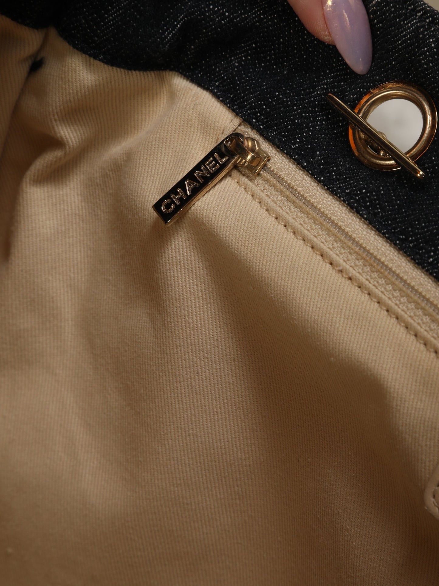 Extremely Rare Limited Edition Chanel Denim Embroidered Tote