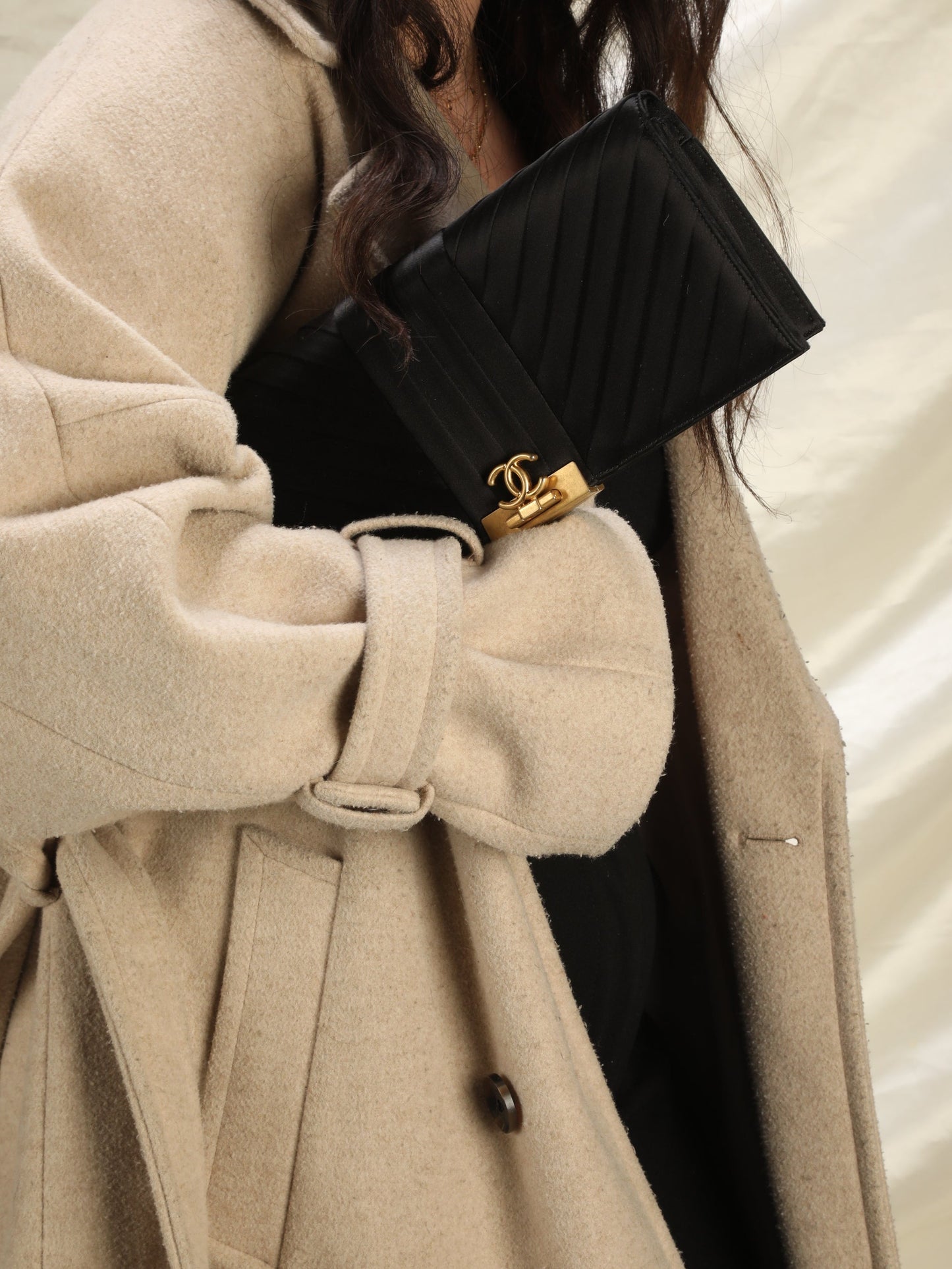 Extremely Rare Chanel 2019 Satin Clutch Bag