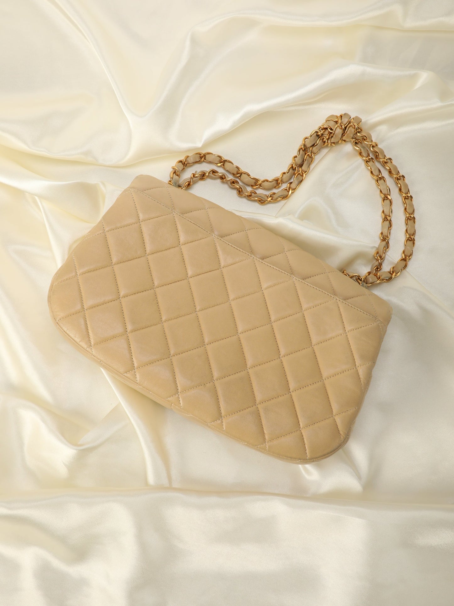 Extremely Rare Chanel Lambskin Half Flap